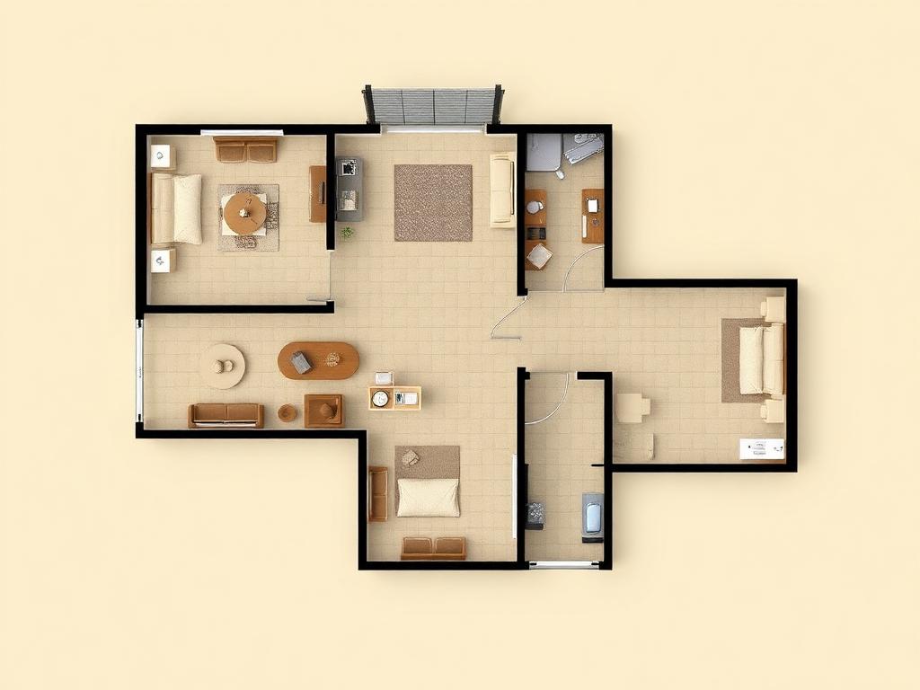2 BHK floor plan