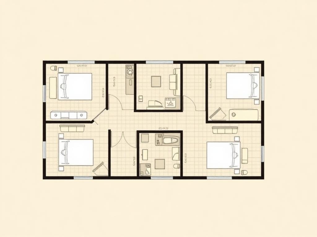 3 BHK floor plan