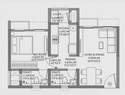 2 BHK Floor Plan